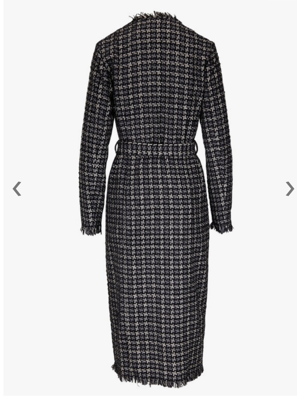L'AGENCE Oakley Longline Tweed Belted Long Coat jacket - Picture 15 of 16